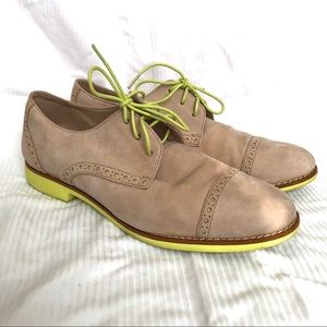 Cole Haan W8 Oxford shoes tan/citron